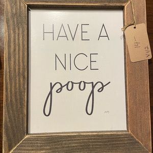 Have a nice poop picture frame